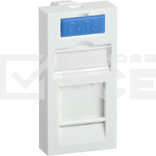 Вставка ITK CS6-11M со шторкой 22.5x45 1xKeystone пластик белый (упак.:1шт)