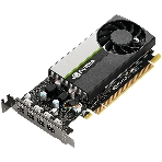 Видеокарта VGA PNY NVIDIA QUADRO T1000, 4 Gb GDDR6/128 bit, PCI Express 4.0 x16, 4x mDP, PG172, фото 1