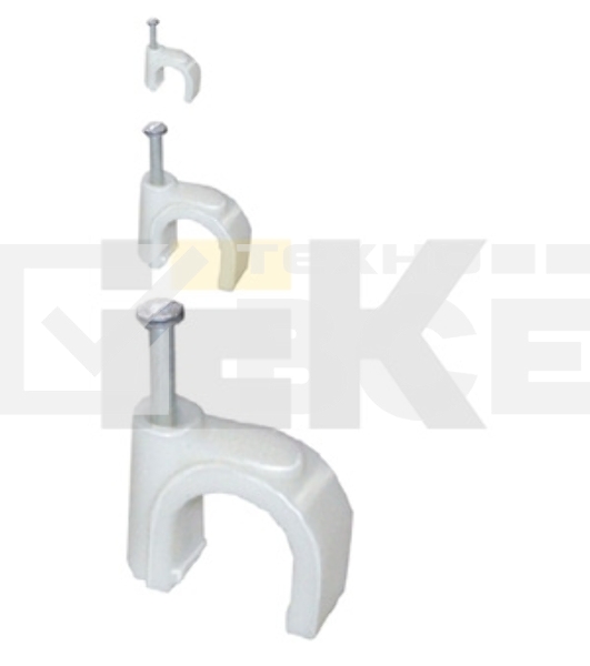 Скоба креп. круглая R9 (уп.100шт) ИЭК USK11-09-100