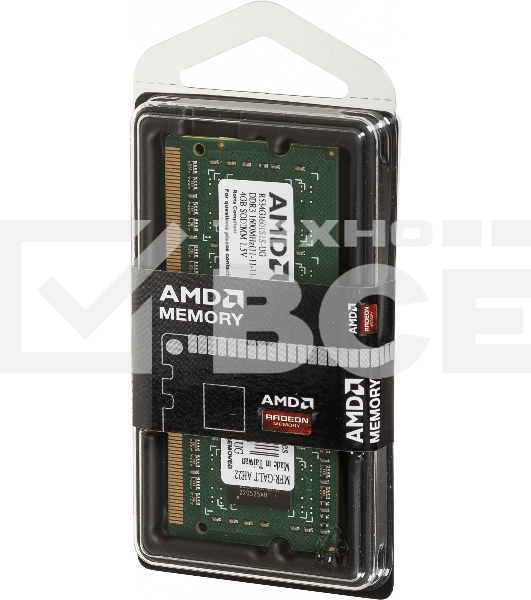 Оперативная память AMD Radeon R5, DDR3, 4GB (1x4GB), 1600MHz, CL11, SO-DIMM