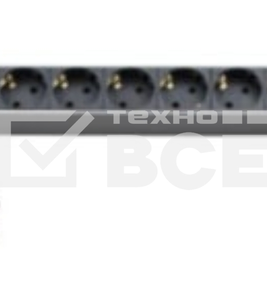 Блок розеток Hyperline SHE19-6SH-2.5IEC для 19