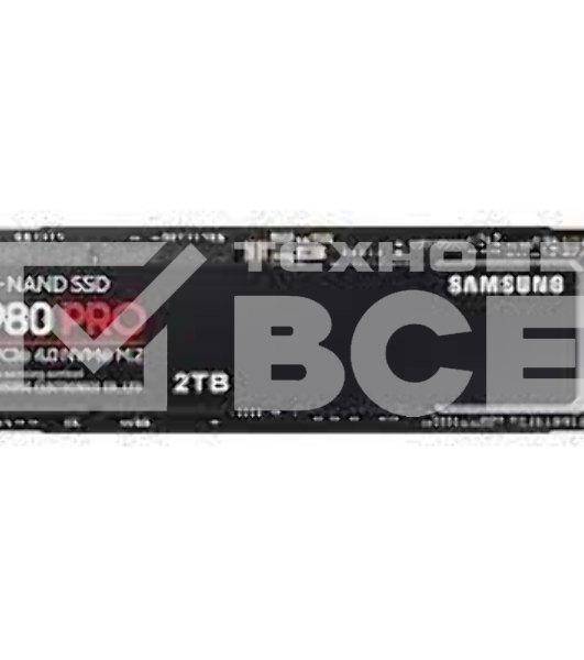 Накопитель SSD Samsung 980 PRO, 2TB, PCIe 4.0 x4, M.2 2280, NVMe, R/W 7000/5000
