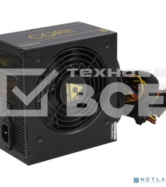 Блок питания Chieftec Core BBS-500S Retail (BBS-500S), 500Вт, 80 PLUS Gold, 120мм, черный