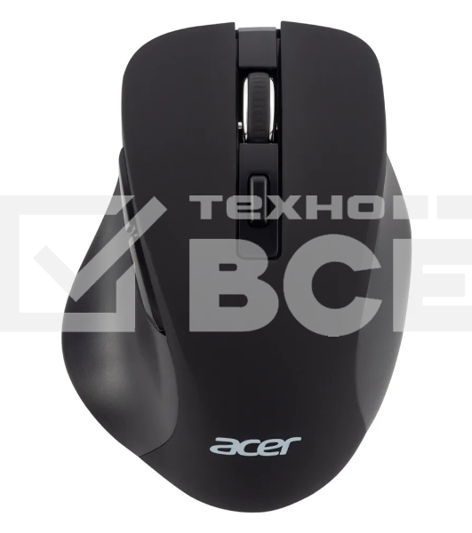 Мышь беспроводная Acer OMR140 черный, 1600 dpi, радиоканал, USB, кнопки - 6