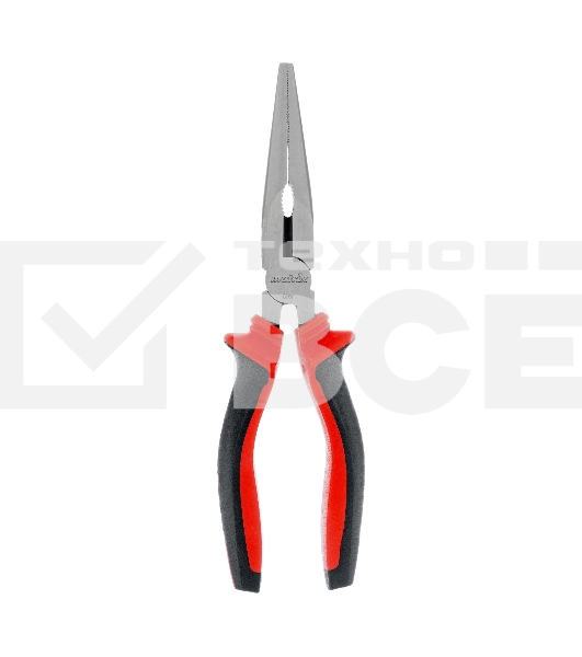 Длинногубцы прямые, 200 мм, хром-ванадий, двухкомпонентные рукоятки Matrix