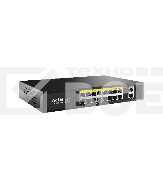 Коммутатор NETIS 16PORT 10/100M 16POE+2XGE+SFP P116GH
