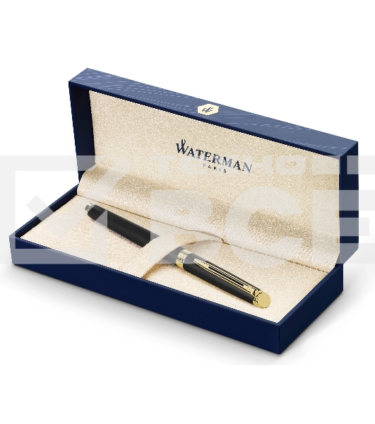 Ручка роллер Waterman Hemisphere (CWS0920750) Matte Black GT F черн. черн. подар.кор.