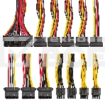 Блок питания ExeGate UNS850, 850W, ATX, SC, 12cm fan, 24pin, 2x(4+4)pin, 2xPCI-E, 5xSATA, 3xIDE, кабель 220V 1,8м с защитой от выдергивания, фото7