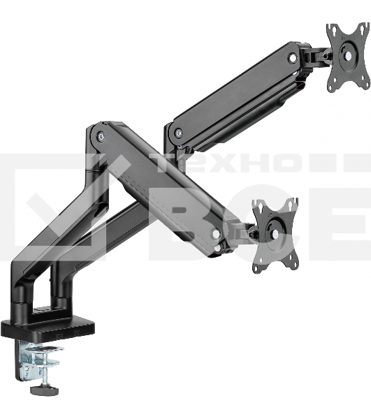Кронштейн для мониторов Ultramounts UM731 черный 17'-35' макс.16кг крепление к столешнице поворот и наклон