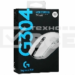 Мышь беспроводная Logitech G304 Lightspeed белый, 12000 dpi, радиоканал, USB, кнопки - 6, фото13