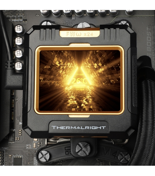 Система жидкостного охлаждения Thermalright Frozen Warframe 360 ARGB Soc-AM5/AM4/1200/1700/1851 черный 4-pin 29.8dB Al LCD Ret (F-WFRAME-360-BL-ARGB)