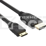 Кабель HDMI-19M --MiniHDMI-19M ver 2.0 1.8m  VCOM <CG583-1.8M>, фото6