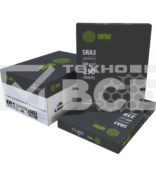 Бумага Cactus CS-LPSRA3160250 SRA3/160г/м2/250л./белый для лазерной печати