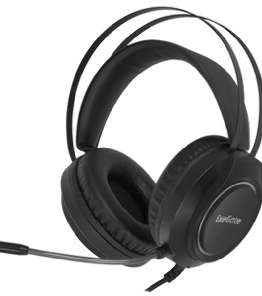 Гарнитура Exegate Cosmos HS-702GL чёрный, проводная, USB, виртуальный звук 7.1, подсветка