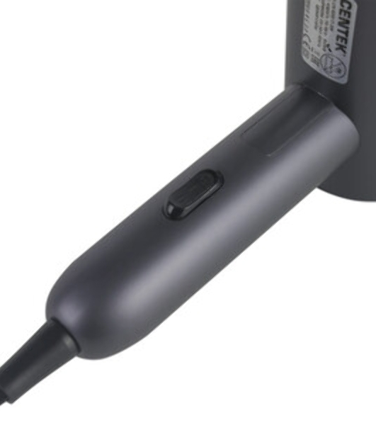 Фен Centek CT-2201 серый, 900 Вт, компактный, ионизация