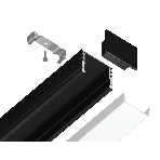 Алюминиевый профиль Ambrella light GP1750BK черный 2000*15.7*12, фото5