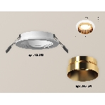 Комплект встраиваемого светильника Ambrella light XC6512024 SWH/PYG белый песок/золото желтое полированное MR16 GU5.3 (C6512, N6134), фото 1