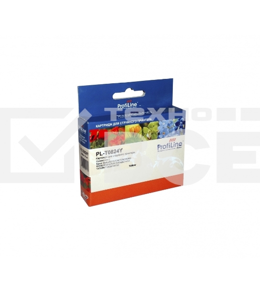 Картридж струйный PL-0824 для Epson StylusR270/R290/R295/R390/RX590/RX610/RX615/RX690/1410/TX700W/TX800FW/T50 Yellow водн ProfiLine