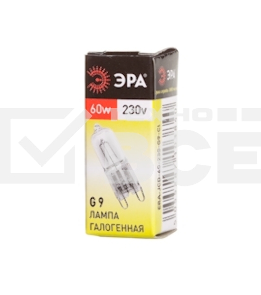 Лампа галогенная ЭРА G9-JCD-60-230V-Cl(100/1000/30000)