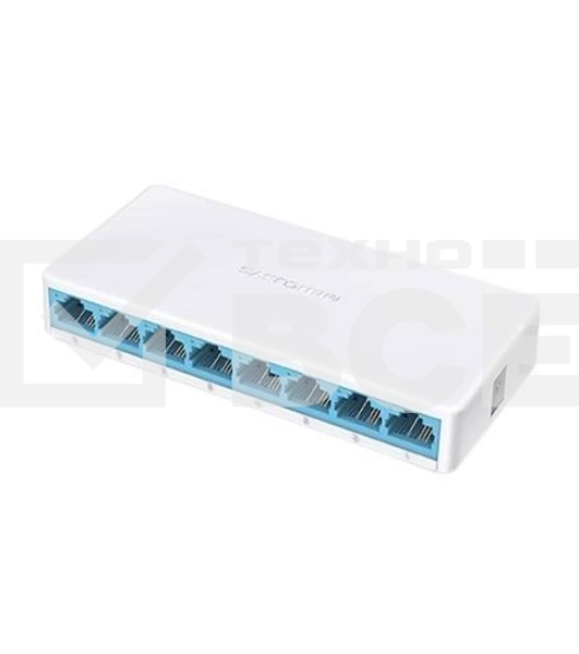 Коммутатор Mercusys MS108, 8 портов Ethernet 100 Мбит/с