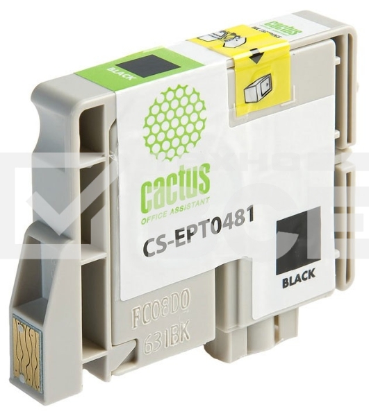 Картридж струйный Cactus CS-EPT0481 черный (14,4 мл) для Epson Photo R200/R220/R300/R320/R340/RX500/RX600/RX620/RX640