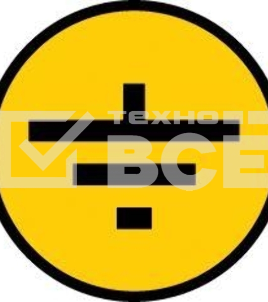 Самоклеящаяся этикетка Iek YPC20-ZAZEM-1-096 30х30 мм, символ 
