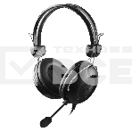 Наушники с микрофоном A4Tech HU-35 черный 2м накладные USB оголовье, фото 1