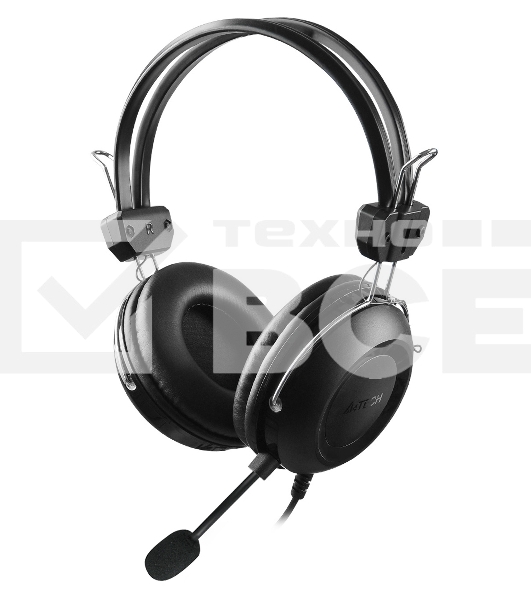 Наушники с микрофоном A4Tech HU-35 черный 2м накладные USB оголовье