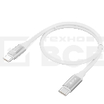 Кабель GCR 1.0m TypeC/TypeC POWER DELIVERY, быстрая зарядка, белый, AL корпус серебро, белый ПВХ, 28/22 AWG, GCR-52362, фото5