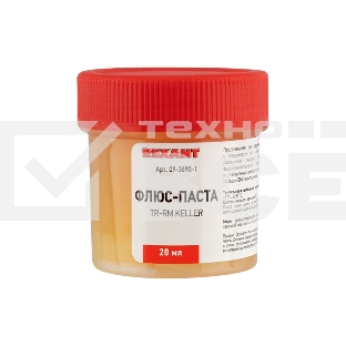 Флюс для пайки Rexant, паста TR-RM KELLER, 20 мл, банка, блистер