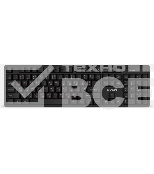 Клавиатура SVEN KB-C2100W беспроводная USB черный