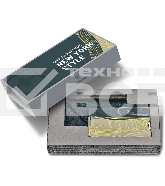 Швейцарская карта Victorinox Swiss Card Classic New York Style (0.7100.E223) зеленый коробка подарочная