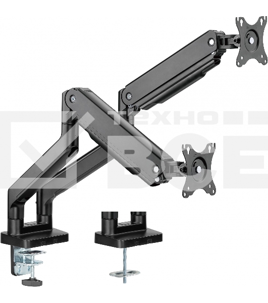 Кронштейн для мониторов Ultramounts UM731 черный 17'-35' макс.16кг крепление к столешнице поворот и наклон