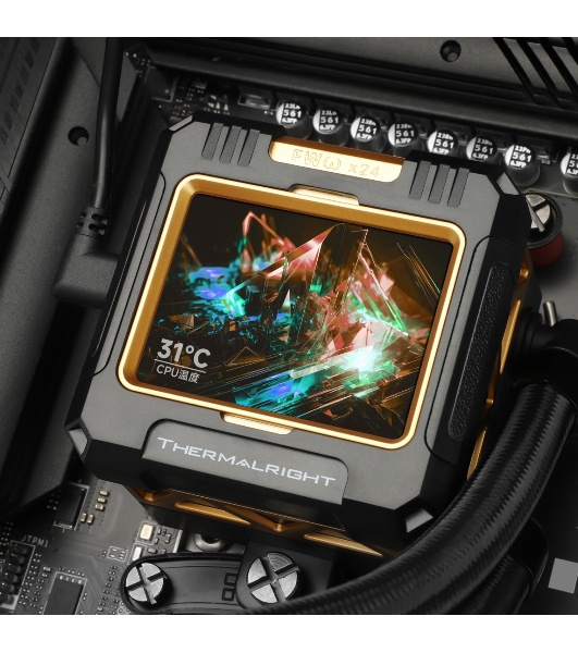 Система жидкостного охлаждения Thermalright Frozen Warframe 360 ARGB Soc-AM5/AM4/1200/1700/1851 черный 4-pin 29.8dB Al LCD Ret (F-WFRAME-360-BL-ARGB)