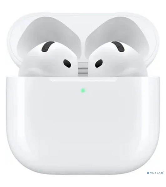 Наушники TWS Apple AirPods 4 (A3050/A3053/A3058) белый, вкладыши, Bluetooth, до 5 ч