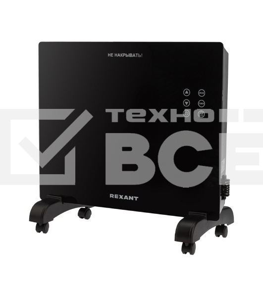 Конвектор Rexant черный, 1000 Вт, 10 м2, электронный термостат, Wi-Fi