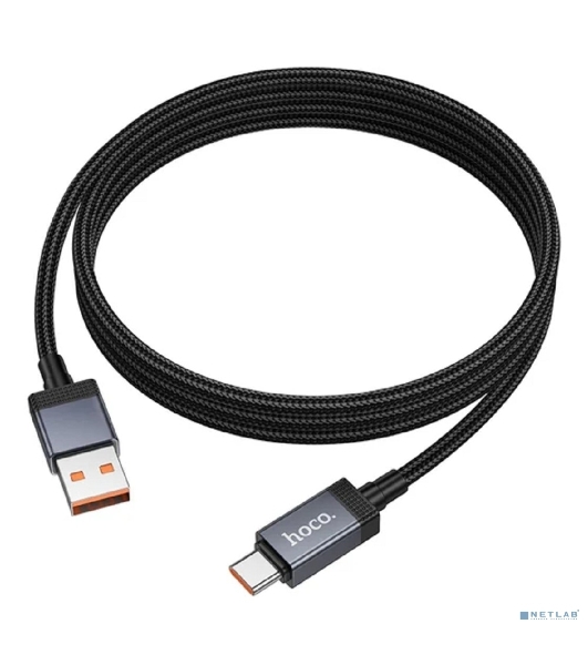 Кабель USB2.0 Hoco AM/Type-C, 5А, с дисплеем, X118, 1м, черный, коробка