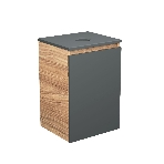 Тумба под раковину Bau Dream Blackwood 40, 1 дверца, графит, фото3