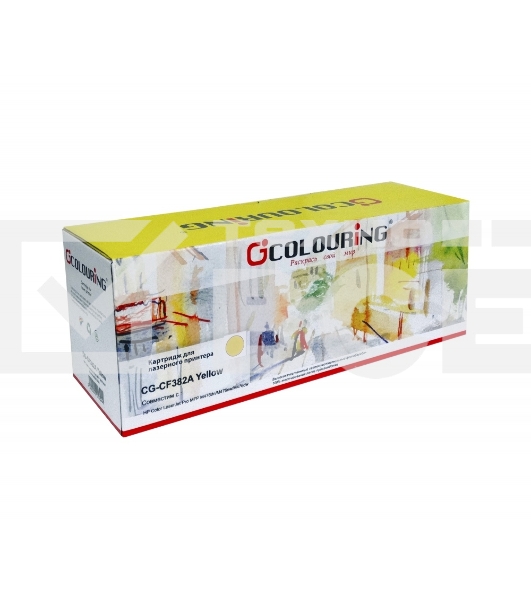 Картридж лазерный Colouring CG-CF382A (тип CF382A) Yellow желтый (2700 стр.) для HP Color LaserJet Pro M475/M476 MFP