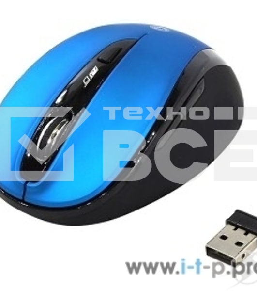 Мышь беспроводная беззвучная Smartbuy 612AG синяя, Blue LED SBM-612AG-BK