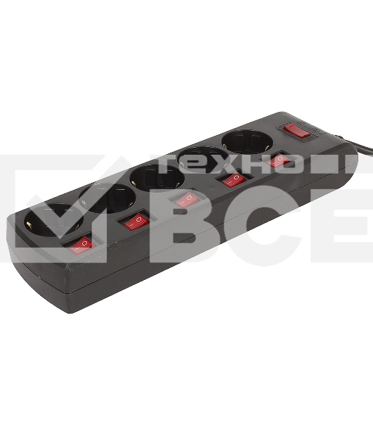 Сетевой фильтр Sven SF-05PL 1,8 м (5 розеток) черный 