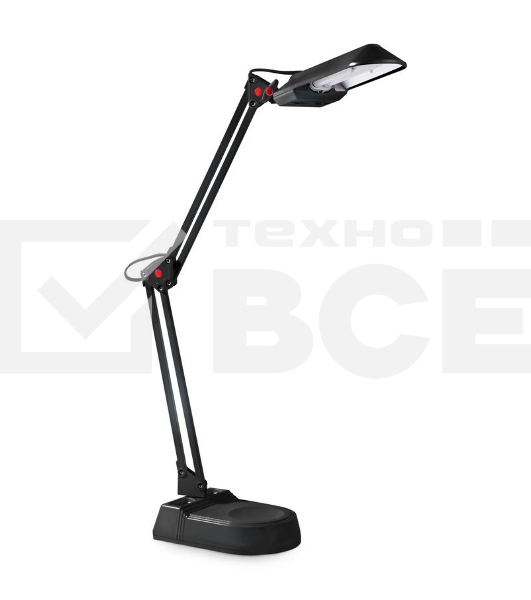 Лампа настольная CAMELION KD-017A С0211W черный в к-те база+струбцина
