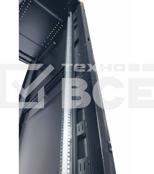 Шкаф серв. ПРОФ нап. 42U (600x1000) дверь перфорированная 2 шт., цвет черный, в сборе (ШТК-СП-42.6.10-44АА-9005) (1 коробка)