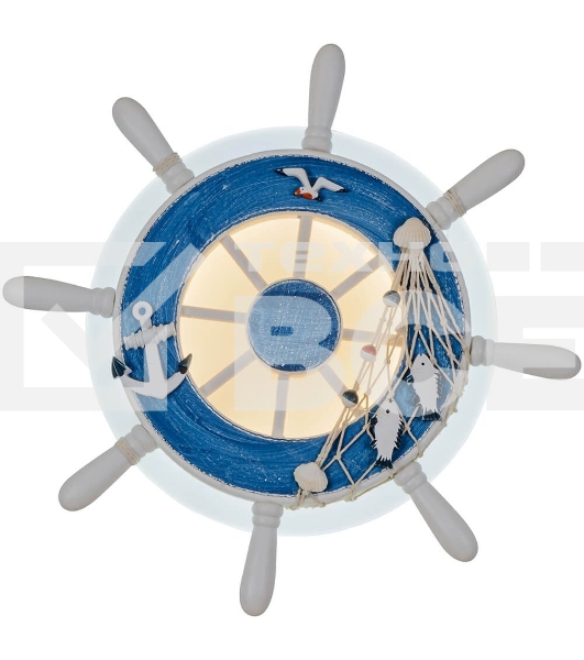 Светильник Hiper настенно-потолочный Штурвал LED 14Вт белый/голубой H062-1