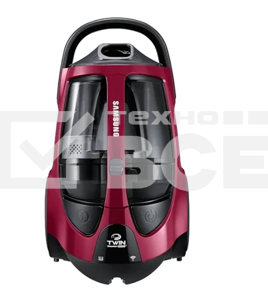 Пылесос Samsung VCC885FH3P красный, 430/2200 Вт, уборка сухая, пылесборник двойная камера 2л