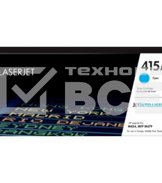 Тонер Картридж HP 415A W2031A голубой (2100стр.) для HP HP LJ M454/MFP M479