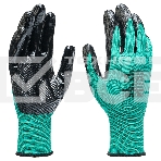 Перчатки полиэфирные Palisad с черным нитрильным покрытием, размер 9, 13 класс вязки, фото2