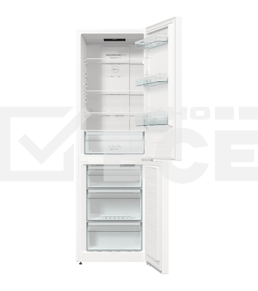 Холодильник Gorenje NRK619EEW4 белый двухкамерный 203/99л морозилка снизу, No Frost