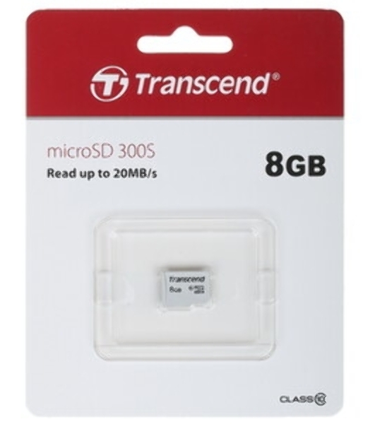 Флеш карта microSDHC 8Gb Class10 Transcend TS8GUSD300S w/o adapter