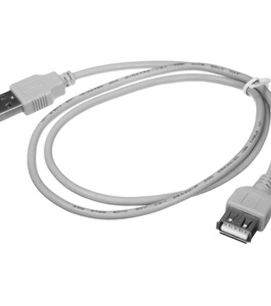 Кабель-удлинитель USB2.0 Cablexpert CC-USB2-AMAF-75CM-N, AM/AF, медь, Pro, 75 см, серый, пакет